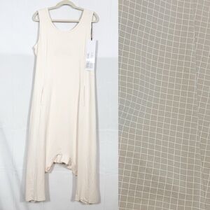 Rundholz Black Lanel Drop Crotch Jumpsuit In Rose Print Lagenlook Cotton Blend